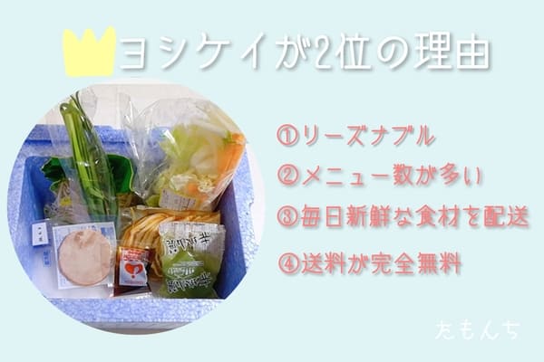 ヨシケイの特徴